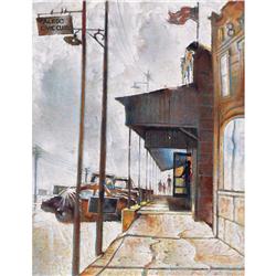 Robert MacDonald Graham, Street Scene, oil