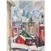 Image 1 : Frank Perri, Houses in Winter, tempera