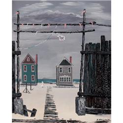 Ray Grathwol, The Barricade, oil 