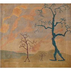Frederick Remahl ,pair of oils, “Tree People