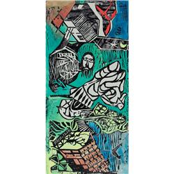 Hector Ortega , Abstract woodblock
