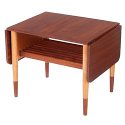 Finn Juhl drop-leaf occasional table,by Baker 