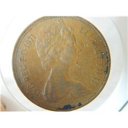 COIN - 2 NEW PENCE - 1971