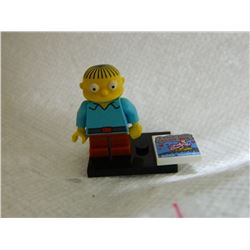 LEGO MINI FIGURE - BART SIMPSON FIGURE - WITH STAND & BOOK