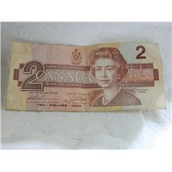 PAPER NOTE - CANADA - $2 - 1986