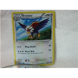 POKEMON COLLECTOR CARD IN CLEAR PROTECTIVE SLEEVE - BRAVIARY - 88/99