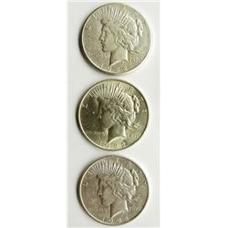 1922 PDS PEACE DOLLARS