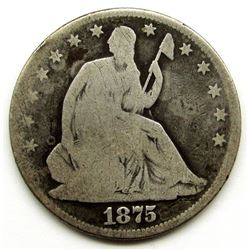1875 SEATED HALF DOLLAR - GOOD