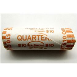 1964-D WASHINGTON QTR BU ROLL - ORIGINAL