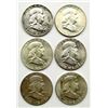 Image 1 : 6 - FRANKLIN HALF DOLLARS MIX
