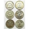 Image 2 : 6 - FRANKLIN HALF DOLLARS MIX
