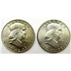Image 1 : 1951 & 1954-D FRANKLIN HALF DOLLARS