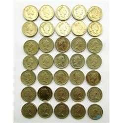 UNSEARCHED ENGLISH 1 POUND COINS