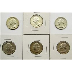 6 - MIXED YEARS WASHINGTON QTRS