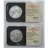 Image 1 : 2001 & 2003 AMERICAN SILVER EAGLES