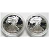 Image 1 : 2002 & 2003 PROOF AM. SILVER EAGLE