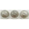 Image 2 : 3- AMERICAN SILVER EAGLES - BEAUTIFUL BU'S