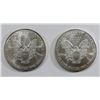 Image 2 : 2001 & 2002 AMERICAN SILVER EAGLES