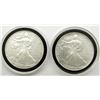 Image 1 : 2010 & 1993 AMERICAN SILVER EAGLES