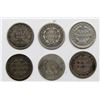 Image 2 : 6-SEATED HALF DIMES; 1852, 2-1853 ARROWS,