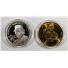 Image 2 : 2-COIN JOHNNY BENCH HOFer; 1 ozt .99 SILVER &