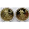 Image 1 : 2-GOLD LAYERED .999 SILVER ROUNDS