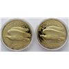 Image 2 : 2-GOLD LAYERED .999 SILVER ROUNDS