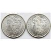 Image 1 : 2-BU MORGAN DOLLARS; 1887 & 1880-S