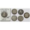 Image 1 : 6-SEATED QTRS 1875, 1876, 1859, 2-NO DATE, 1877