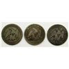 Image 2 : 3-SEATED HALF DOLLARS; 1854, (2) 1858