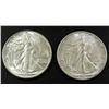 Image 1 : (2) 1942 WALKING LIBERTY HALF DOLLARS AU/BU