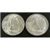 Image 2 : (2) 1942 WALKING LIBERTY HALF DOLLARS AU/BU