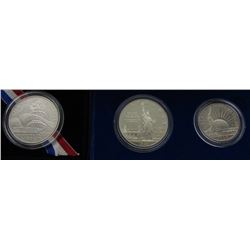 1986 2 coin STATUE of LIBERTY PRF SET;