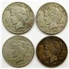 Image 1 : 4-PEACE SILVER DOLLARS F-AU