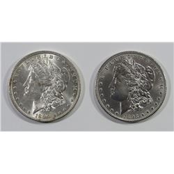 1896 & 1898 MORGAN DOLLARS BU's