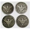 Image 2 : Lot of 4 SEMI-KEY BARBER HALF DOLLARS
