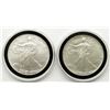 Image 1 : 2007 & 1994 AMERICAN SILVER EAGLES