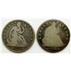 Image 1 : 1873 & 1874 SEATED HALF DOLLARS AG/G
