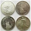 Image 1 : 4-1 OZ .999 SILVER ROUNDS