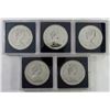 Image 2 : 5- CANADA PROOF LIKE SILVER DOLLARS