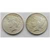 Image 1 : 1925 & 1922 PEACE DOLLARS UNC