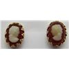 Image 1 : CAMEO PIERCED EARRINGS - VINTAGE SET