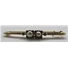 Image 1 : ANTIQUE 14k COLLAR PIN - PEARL & DIAMONDS