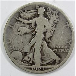 1921-S WALKING LIBERTY HALF VG