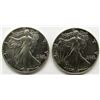 Image 1 : 1989 & 1986 AMERICAN SILVER EAGLES