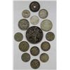 Image 1 : 12 SILVER FOREIGN COIN MIX + 3-SILVER BALBOA COINS