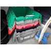 Image 1 : 6 STORAGE TOTES W/ BUILT IN LIDS