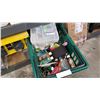 Image 1 : GREEN BASKET FULL OF FISHING ACCESSORIES