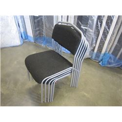 5 METAL STACKING CHAIRS