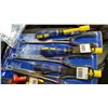 Image 2 : LOT OF 6 NUT DRIVERS AND 2 KNEEDLE HOSE PLIERS AND 3 NEW LONG NOSE DOUBLE X PLIERS